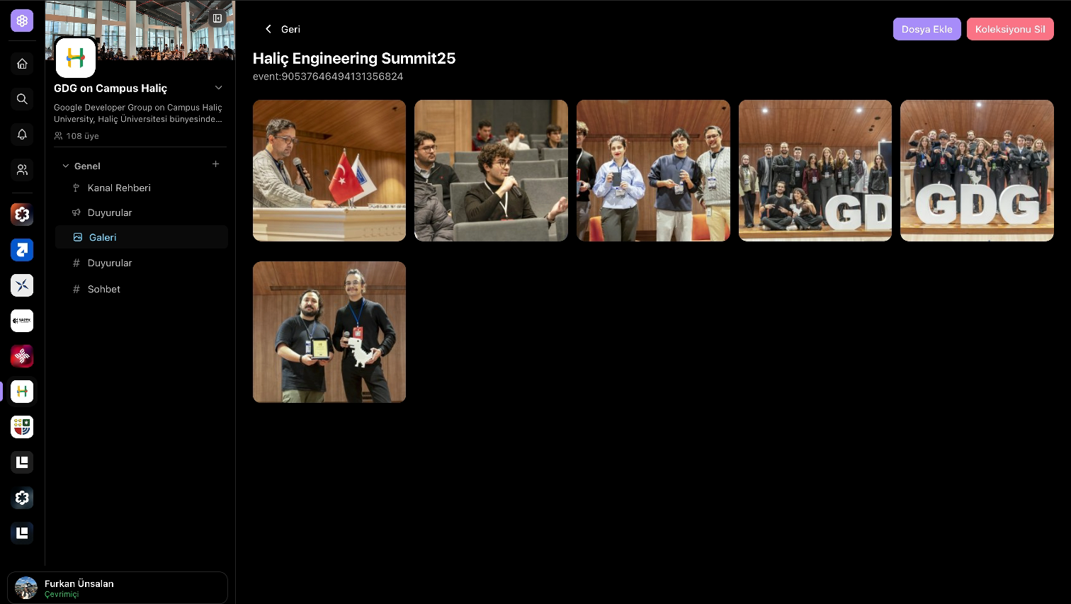 A Huddin gallery with a grid of community photos